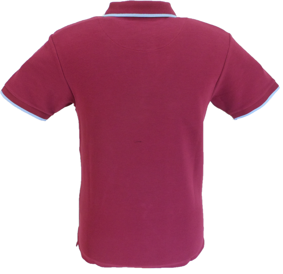 Trojan Mens Port Red Ottoman Rib Tipped Polo Shirt