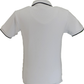Trojan Mens White Ottoman Rib Tipped Polo Shirt
