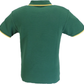 Trojan Mens Green Ottoman Rib Tipped Polo Shirt