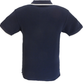Trojan Mens Navy Blue Ottoman Rib Tipped Polo Shirt