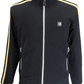 Trojan Mens Black Twin Stripe Contrast Zip Track Tops