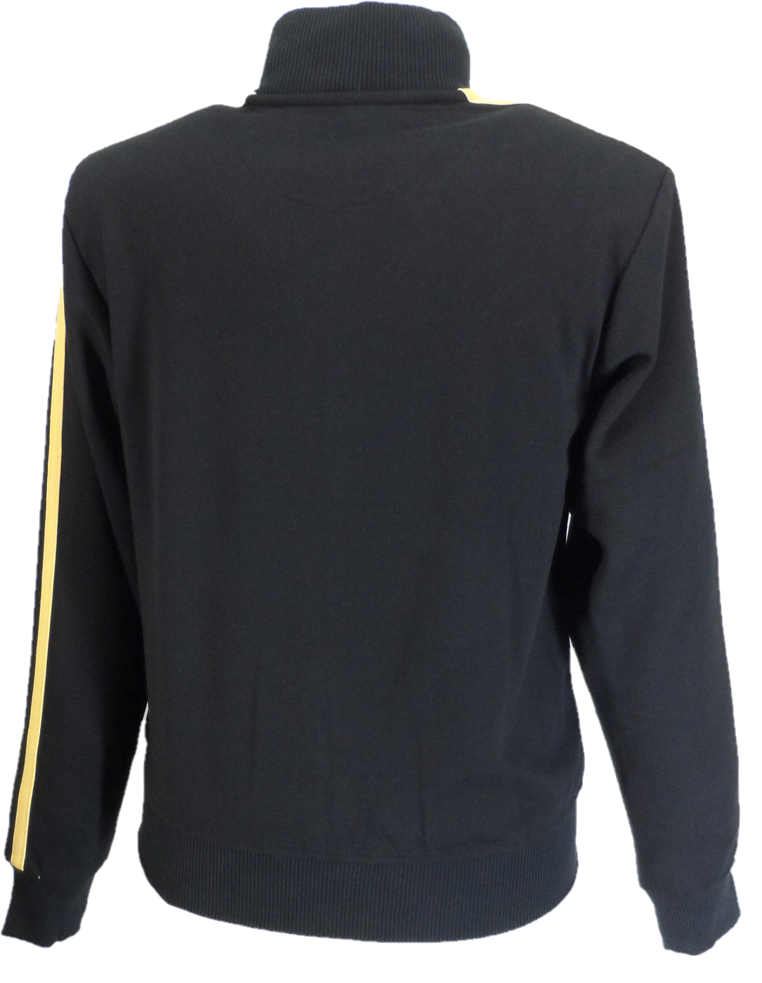 Trojan Mens Black Twin Stripe Contrast Zip Track Tops