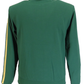Trojan Mens Green Twin Stripe Contrast Zip Track Tops