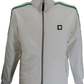 Trojan Mens Ecru Twin Stripe Contrast Zip Track Tops