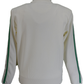 Trojan Mens Ecru Twin Stripe Contrast Zip Track Tops