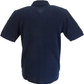 Navy blue polo shirt on a white background