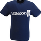 Mens Official The Bluetones Navy Striped T Shirt