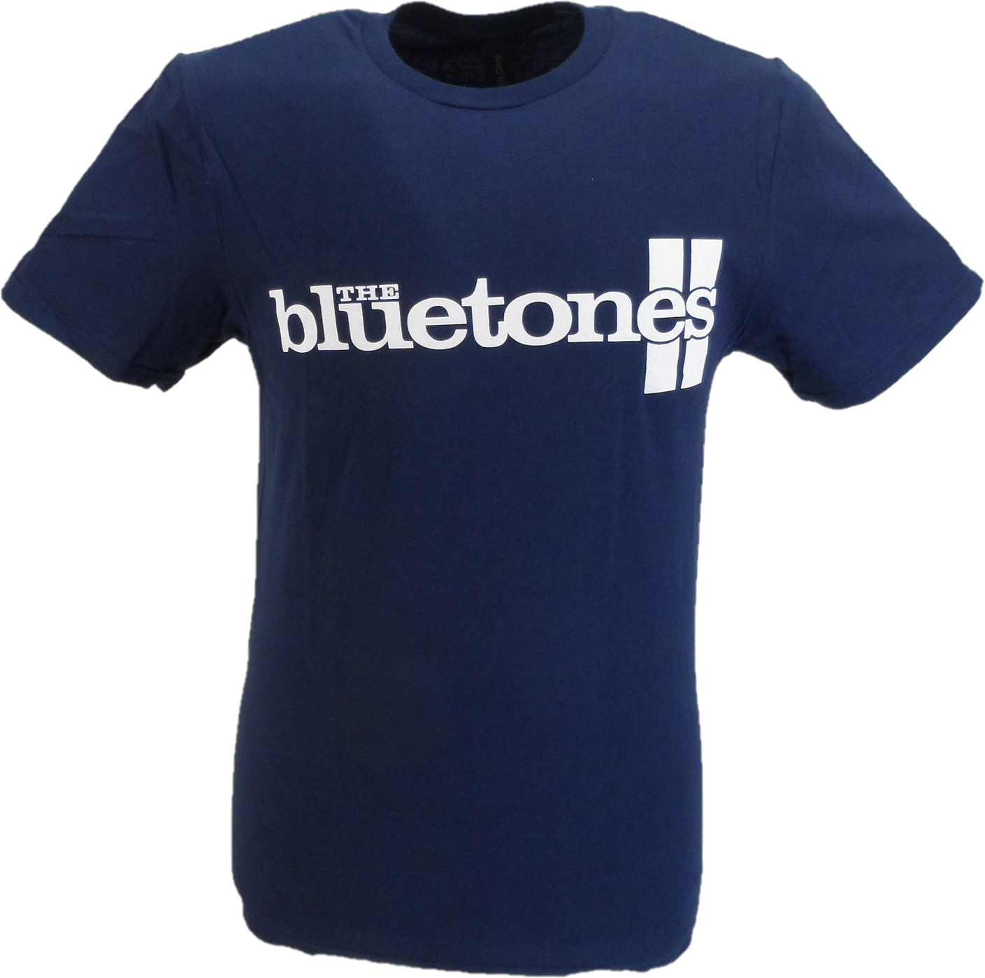 Mens Official The Bluetones Navy Striped T Shirt