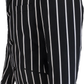Mens Classic Retro Black/White Striped Boating Blazer Jacket