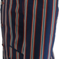 Mens Classic Retro Navy Blue Striped Boating Blazer Jacket