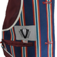 Mens Classic Retro Navy Blue Striped Boating Blazer Jacket