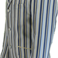 Mens Classic Retro Sky Blue Striped Boating Blazer Jacket