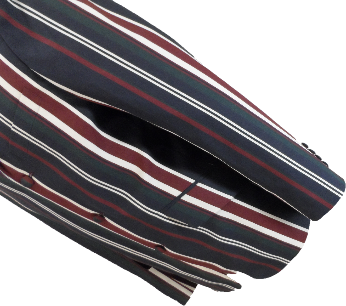 Mens Classic Retro Navy Blue Striped Boating Blazer Jacket