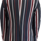 Mens Classic Retro Navy Blue Striped Boating Blazer Jacket
