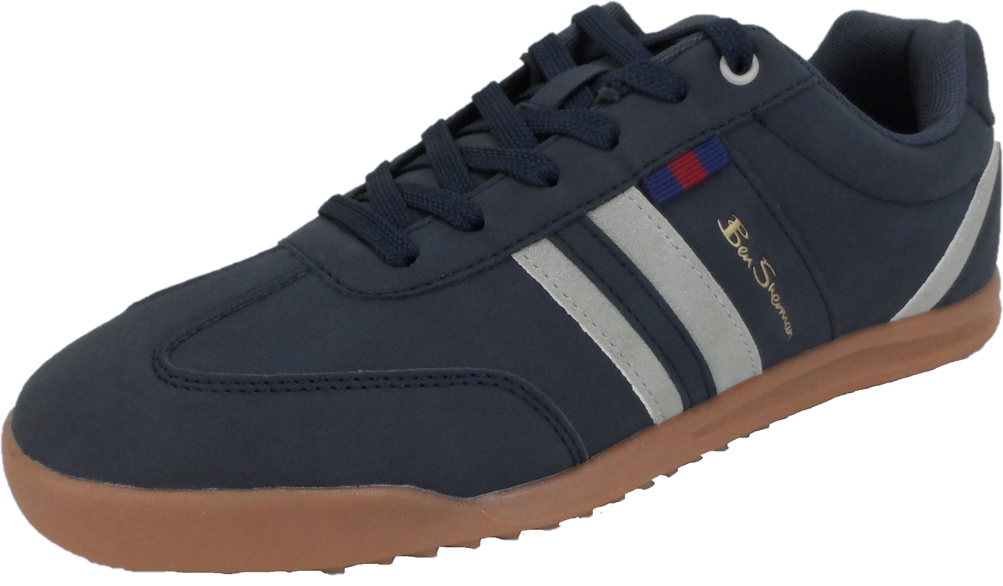 Mens Ben Sherman Feedback Navy/Grey Blue Trainers