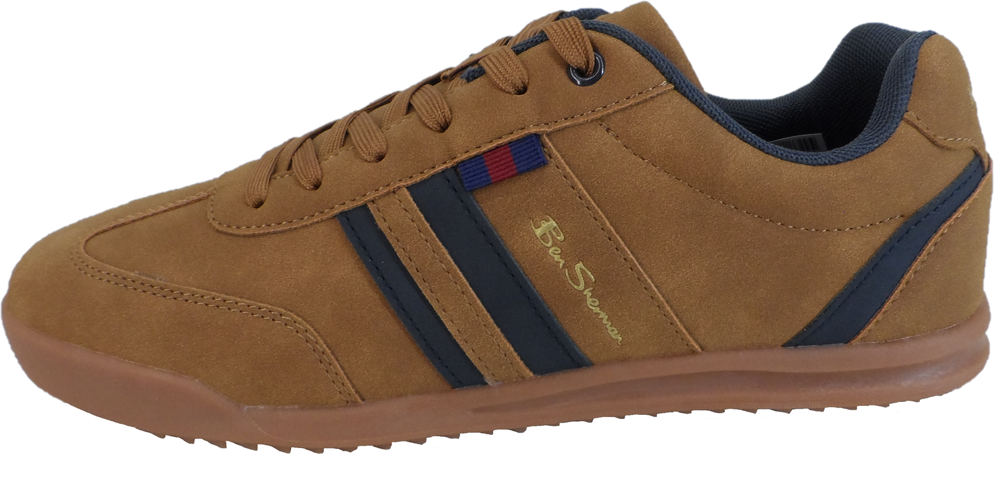Mens Ben Sherman Feedback Tan/Navy Trainers