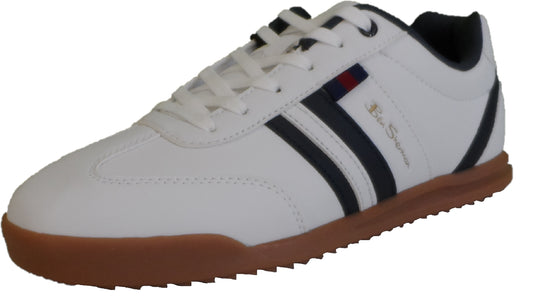 Mens Ben Sherman Feedback White/Navy Trainers
