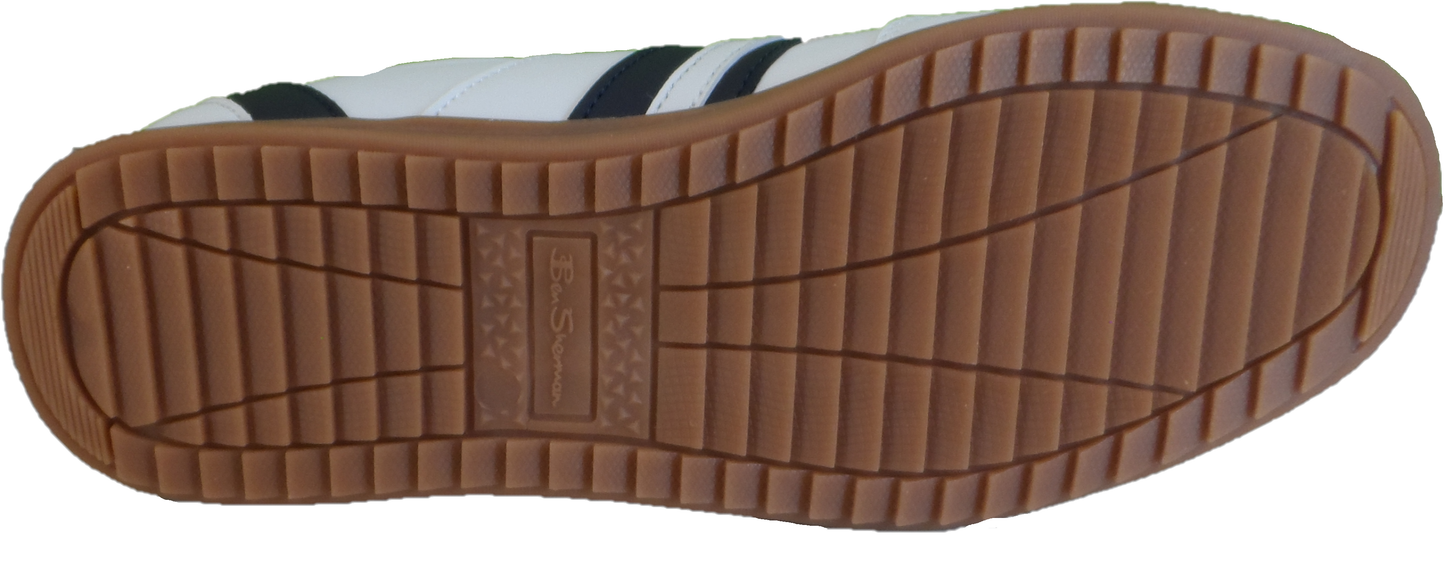 Mens Ben Sherman Feedback White/Navy Trainers