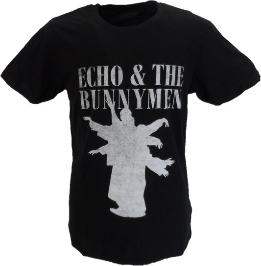 Camiseta oficial negra con siluetas de echo & the bunnymen para hombre