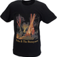 T-shirt ufficiale nera da uomo con i coccodrilli Echo & The Bunnymen