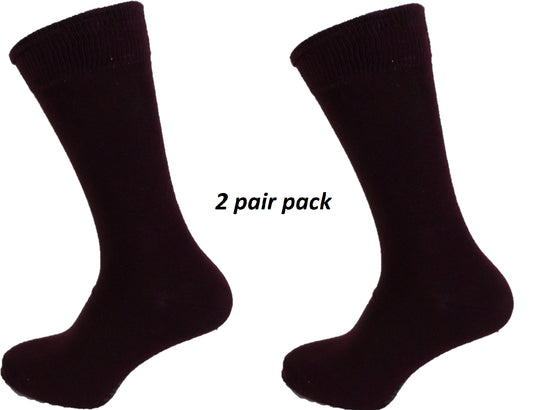 Mens 2 Pair Pack Burgundy Mod Retro Socks
