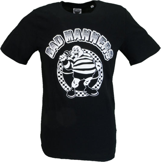 Mens Black Official Bad Manners Checkerboard T Shirts