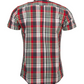 Relco Ladies Retro Grey Check Button Down Short Sleeved Shirts