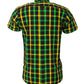 Relco herre grøn/gul ternet kortærmede vintage/retro button down skjorter