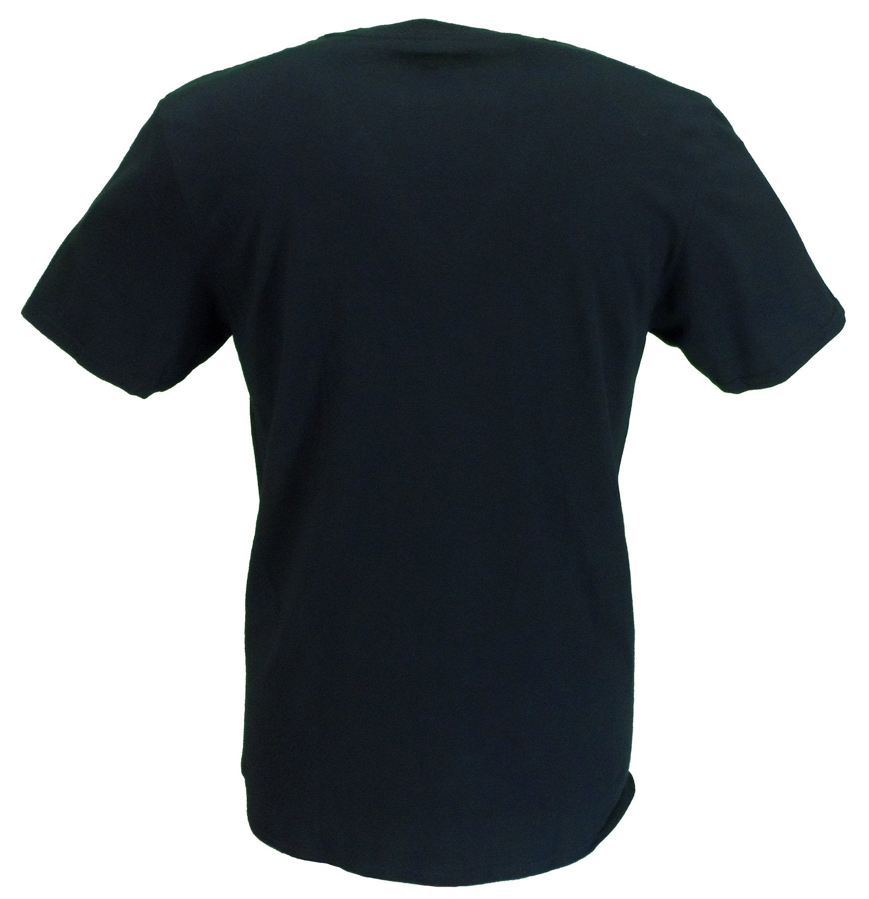 Black t-shirt on a white background