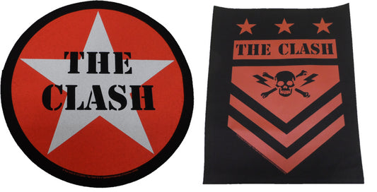 The Clash coser parches en la espalda
