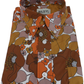 Mens 70s Copper and Brown Psychedelic Floral Shirt