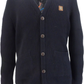 Trojan Classics Retro Waffle Knit Navy Blue Cardigan
