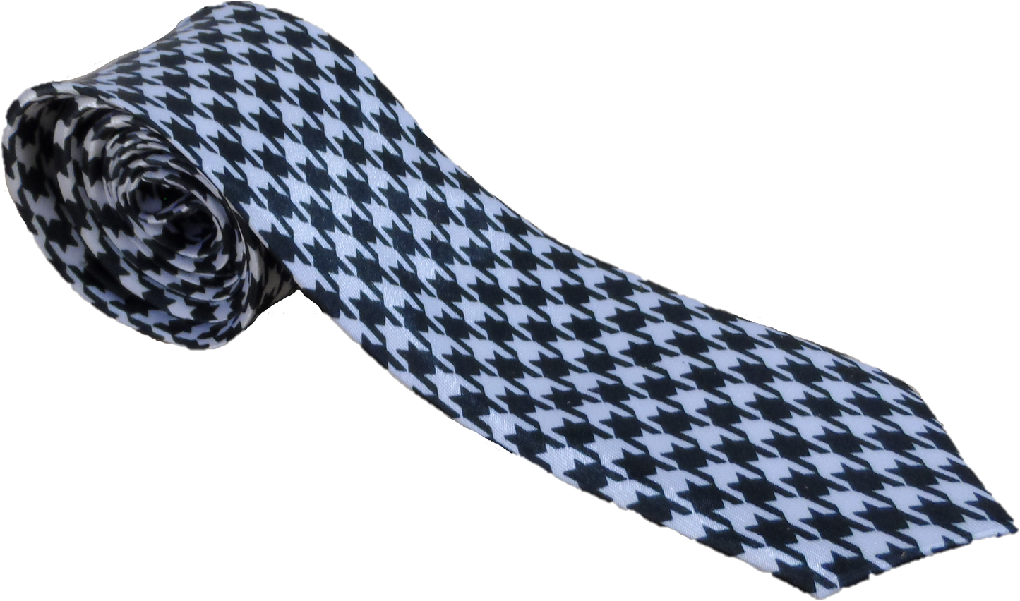Mazeys Mens Retro Dogtooth Skinny Ties