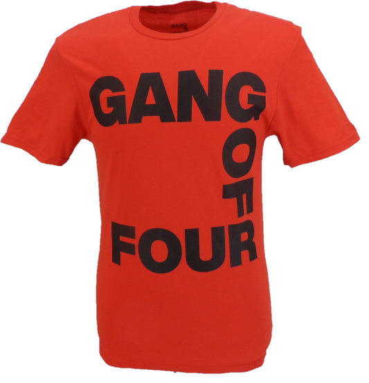 Mens Official Licensed Red Gang of Four Logo T Shirt