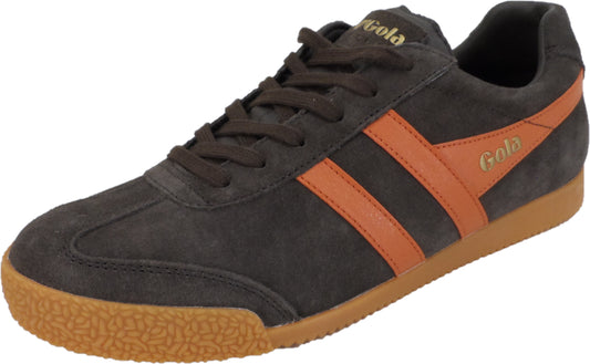 Gola Classics Dark Brown/Orange Harrier Trainers