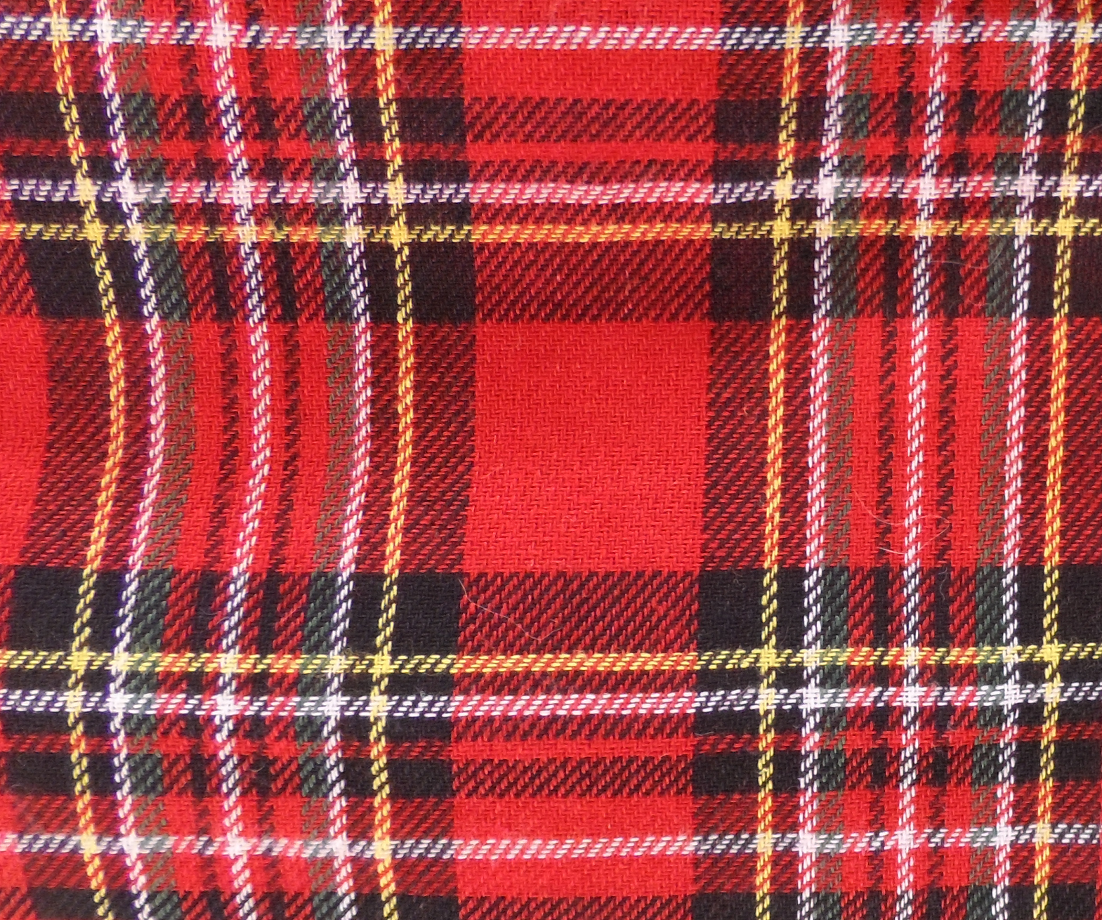 Close-up of red and black plaid fabric