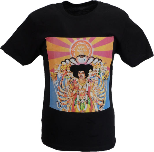 Mens Black Official Jimi Hendrix Axis T Shirt