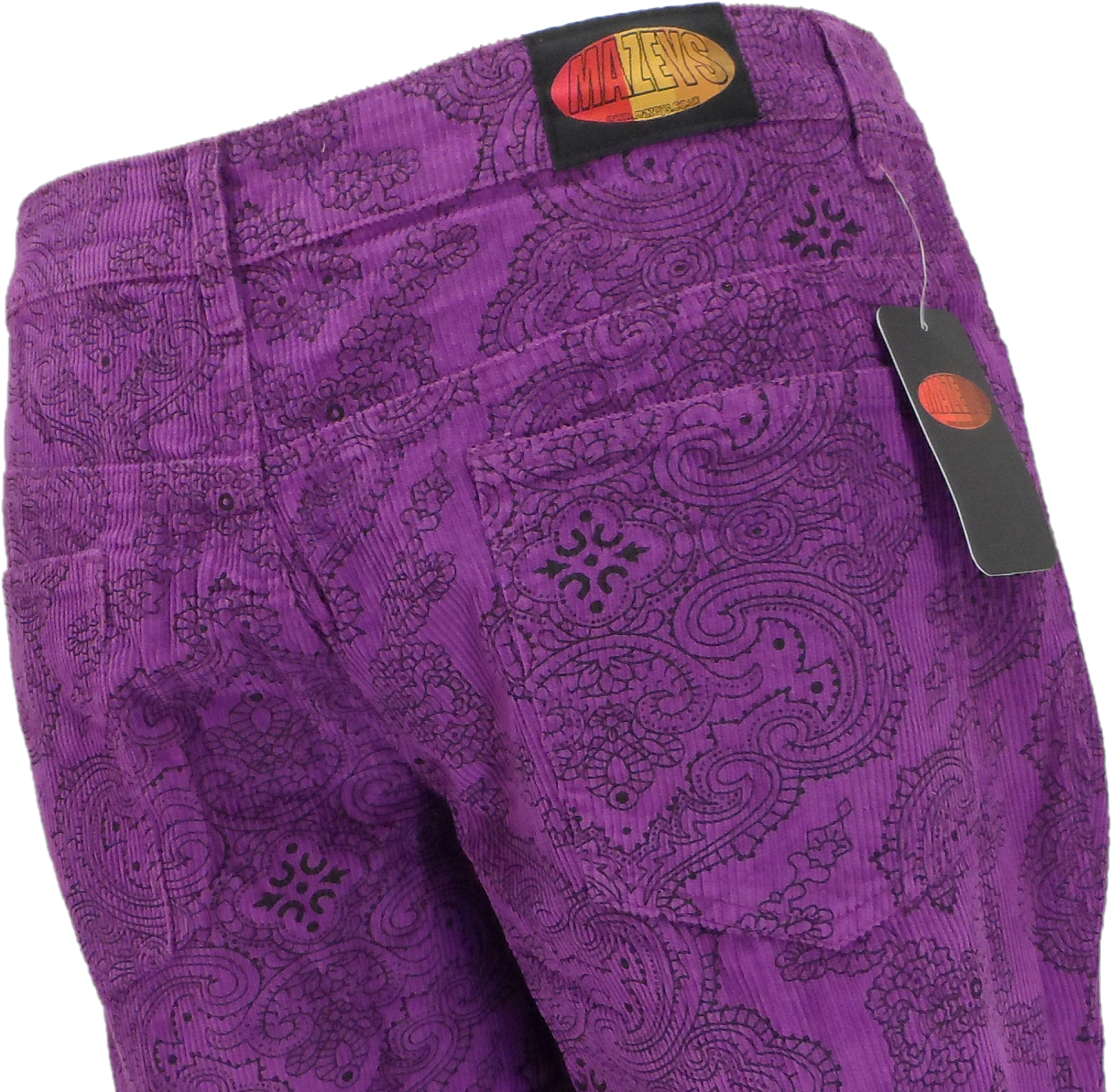 Mens Purple Vintage Jimi Hendrix Paisley Retro Bellbottom Flares