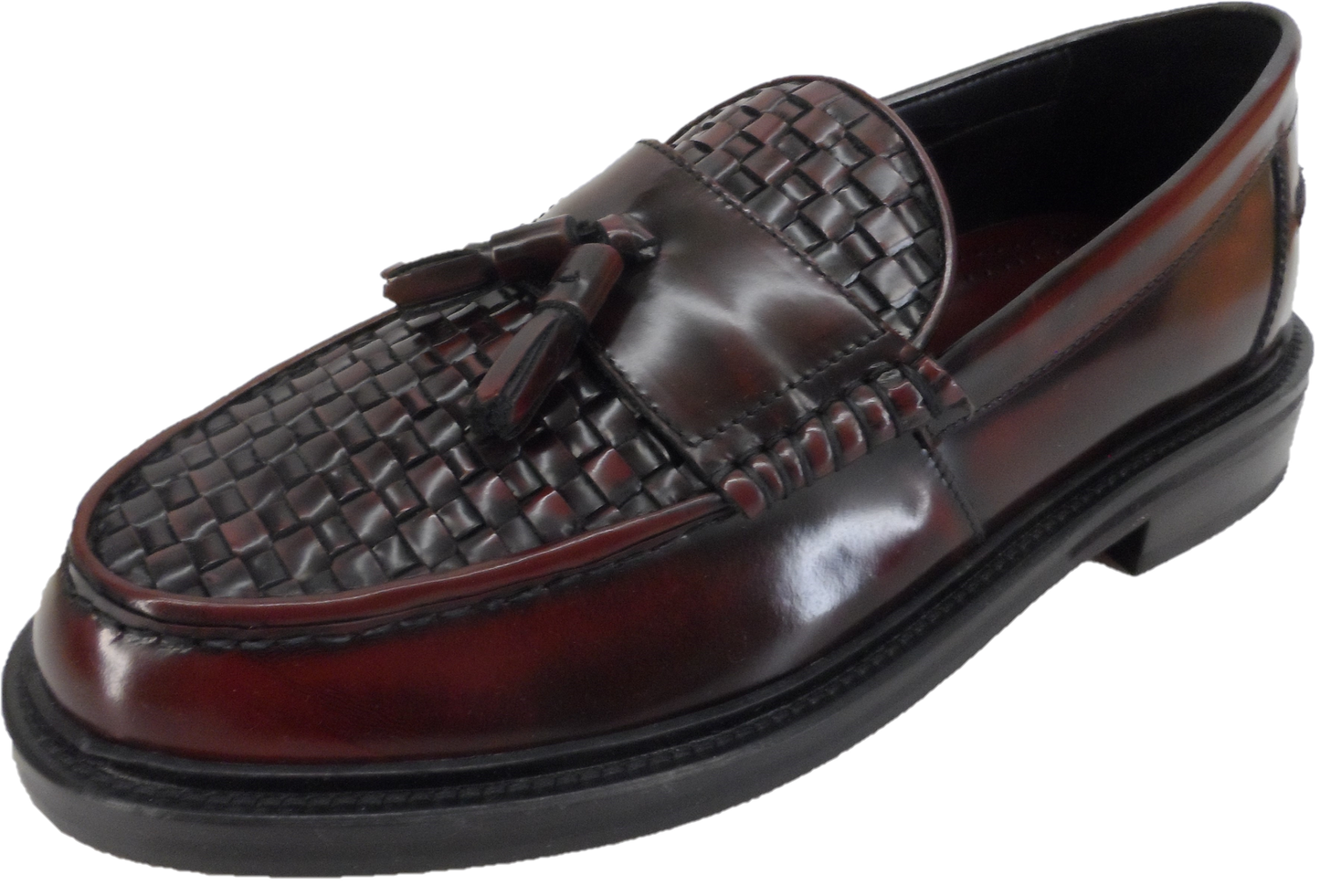 Ikon Original oxblood véritable tissage rétro, ska, mocassins à pampilles north soul