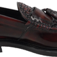 Ikon Original oxblood ægte vævede retro, ska, nordlige soul kvast loafers