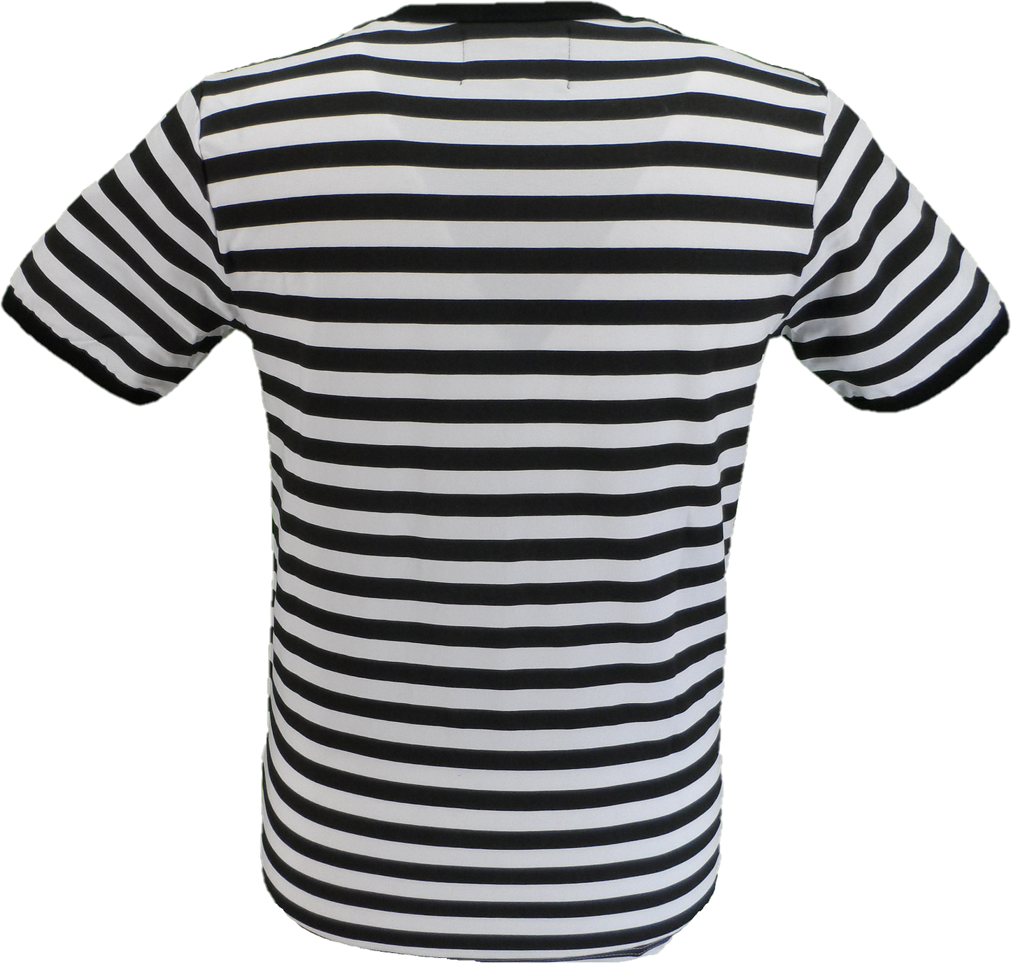 Mazeys Mens Retro Mod 60s Indie Black & White Cotton T-Shirt