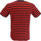 Mazeys Mens Retro Mod 60s Indie Black & Red Cotton T Shirt