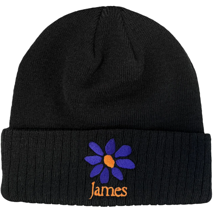 Officially Licensed James Unisex Beanie Hat Orange Logo Purple Daisy