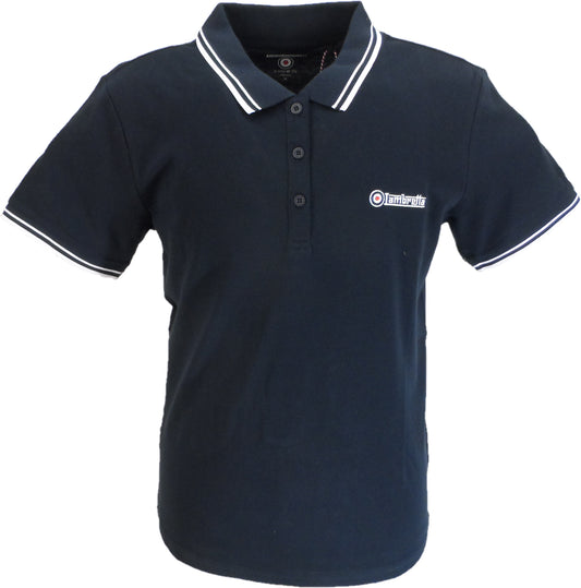 Lambretta Ladies Navy/White Cotton Polo Shirt