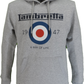 Lambretta Mens Grey Marl Target Logo Hooded Top