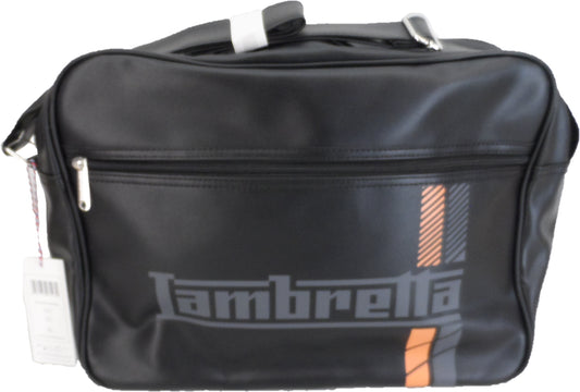 Lambretta Classic Retro Black Messenger Bag