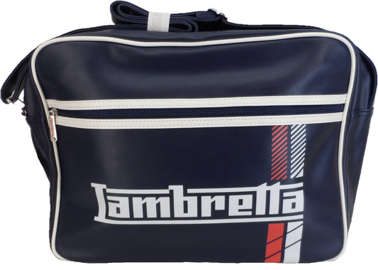 Lambretta Classic Retro Navy/White Messenger Bag