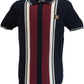 Lambretta Mens Navy Blue Greco Knitted Polo Shirt