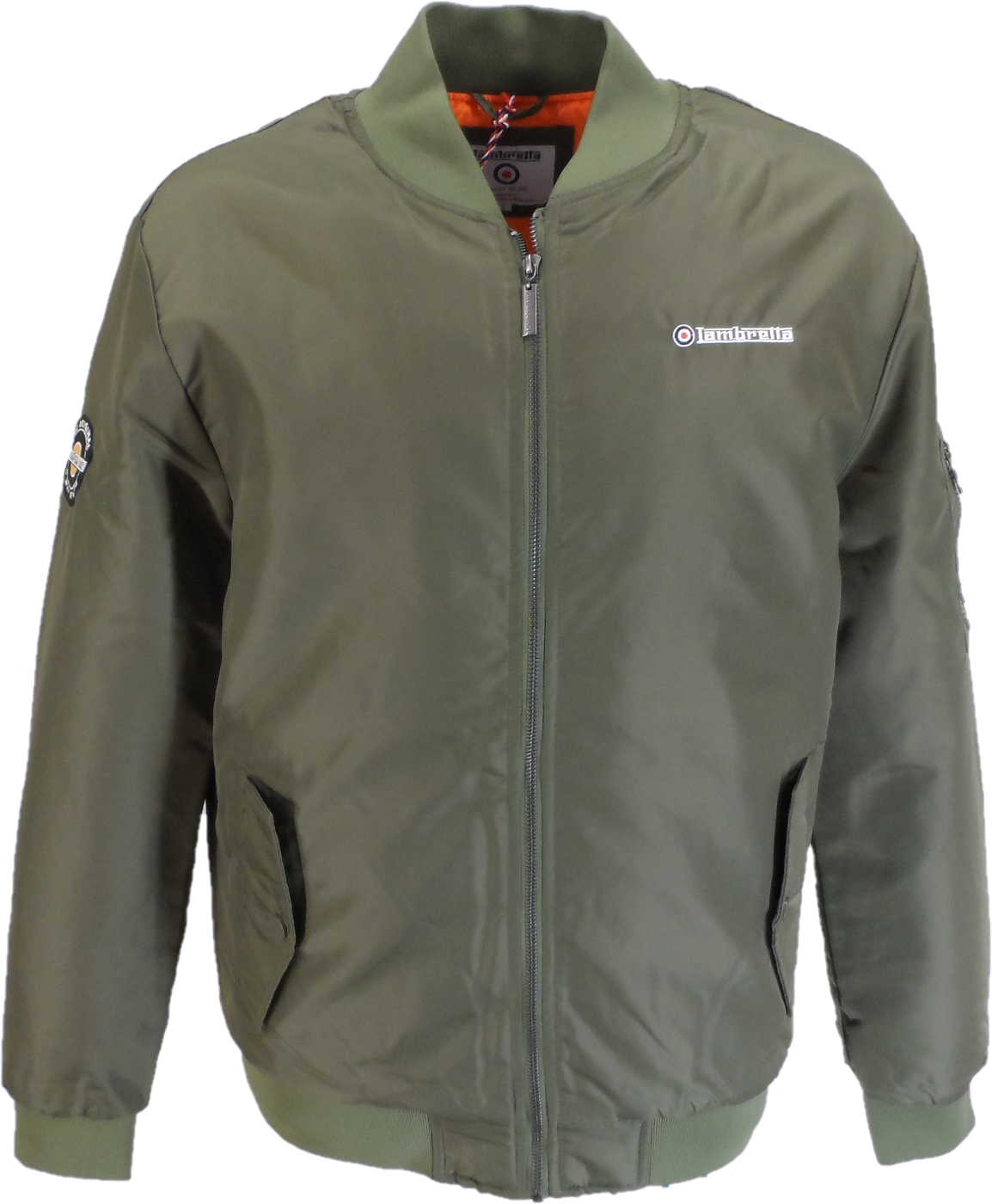 Lambretta Logo Olive Green MA-1 Bomber Jacket
