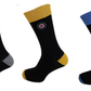 Lambretta Mens 5 Pair Pack of Black Contrast Target Socks